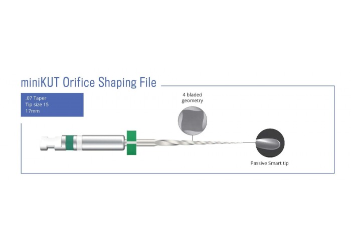 miniKUT Orifice Shaping Rotary NiTi Endodontic Files  MiniKUT Series - Μηχανοκίνητες Ρίνες